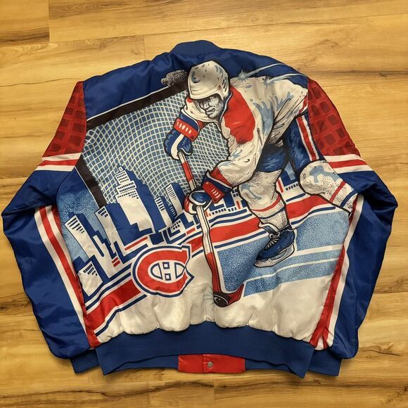 Vintage Chalk Line Montreal Canadiens Fanimation Jacket NHL Hockey 90s Large - Picture 2 of 9